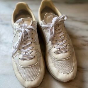 Golden Goose Running Sole Nappa Upper Toe Box Suede Sneakers 
Optic White